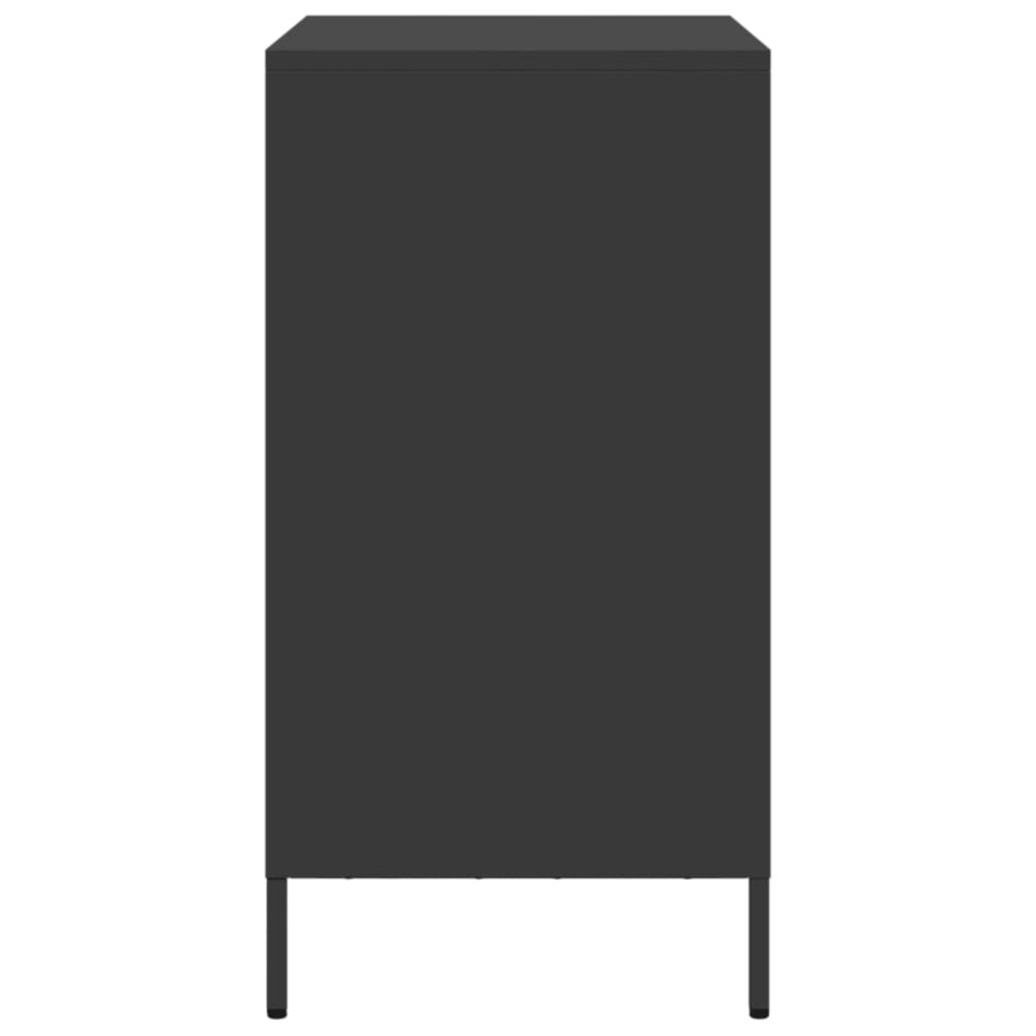Aparador de acero laminado en frío negro 68x39x73,5