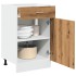 Armario inferior cajón madera roble artisan 50x46x81,5