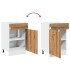Armario inferior cajón madera roble artisan 50x46x81,5