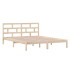 Estructura de cama doble pequeña de madera maciza 120x190