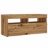 Mueble de TV luces LED madera roble artisan 90x35x40