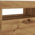 Mueble de TV luces LED madera roble artisan 90x35x40