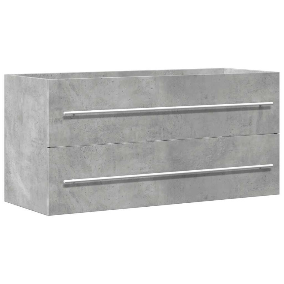 Armario para lavabo contrachapada gris hormigón 100x38,5x48
