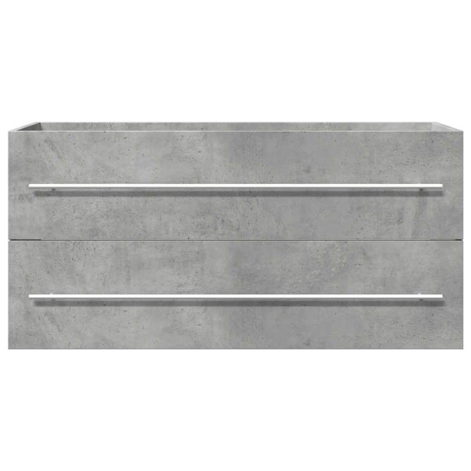 Armario para lavabo contrachapada gris hormigón 100x38,5x48