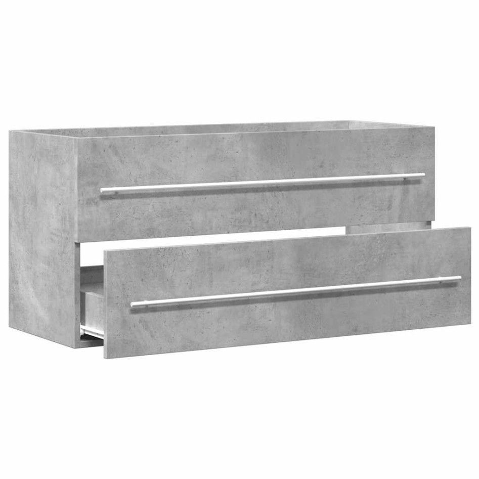 Armario para lavabo contrachapada gris hormigón 100x38,5x48