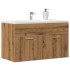 Mueble de lavabo de baño madera roble artisan 80x38,5x46