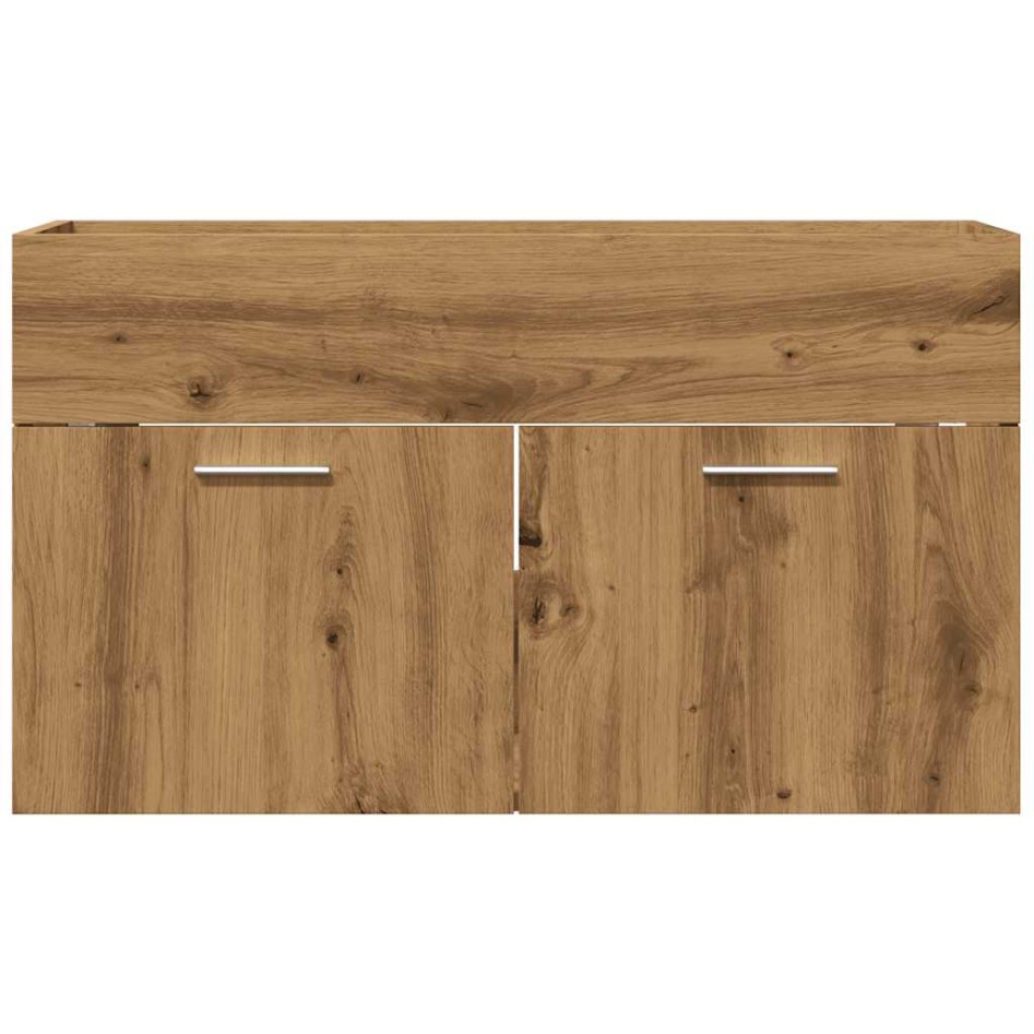 Mueble de lavabo de baño madera roble artisan 80x38,5x46
