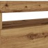Mueble de TV luces LED madera roble artisan 75x35x40