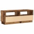 Mueble TV luces LED madera ingeniería envejecida 100x35x40