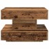 Mesa de centro giratoria 360 grados envejecida 50x50x34,5