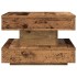 Mesa de centro giratoria 360 grados envejecida 50x50x34,5