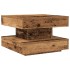 Mesa de centro giratoria 360 grados envejecida 50x50x34,5