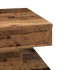 Mesa de centro giratoria 360 grados envejecida 50x50x34,5