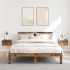 Mesitas de noche de pared 2 uds madera envejecida 34x30x20