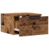 Mesitas de noche de pared 2 uds madera envejecida 34x30x20