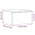 Mesitas de noche de pared 2 uds madera envejecida 34x30x20