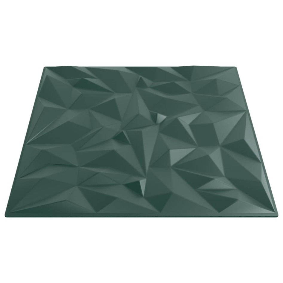Paneles de pared 24 uds XPS amatista verde 50x50 cm 6