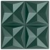 Paneles de pared 24 uds XPS origami verde 50x50 cm 6