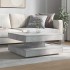Mesa de centro giratoria 360 grados gris hormigón 70x70x34,5