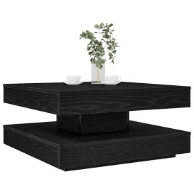 Mesa de centro giratoria 360 grados negro 70x70x34,5