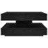 Mesa de centro giratoria 360 grados negro 70x70x34,5
