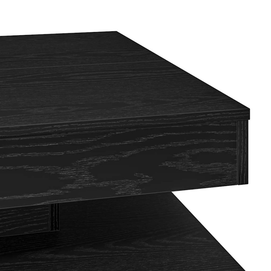 Mesa de centro giratoria 360 grados negro 70x70x34,5