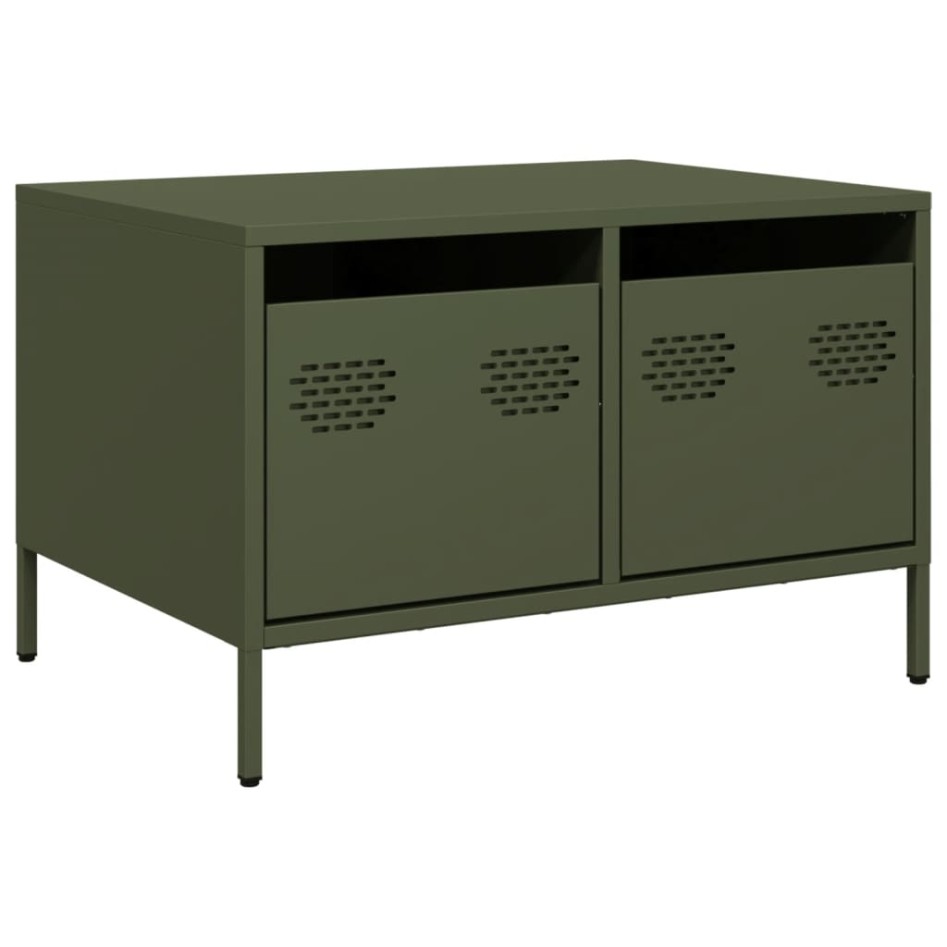 Mueble para TV acero laminado en frío verde oliva 68x50x43,5