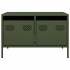 Mueble para TV acero laminado en frío verde oliva 68x50x43,5