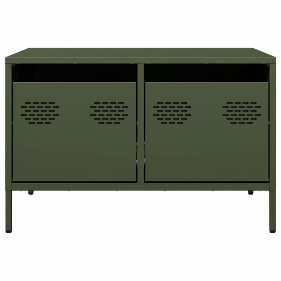 Mueble para TV acero laminado en frío verde oliva 68x50x43,5