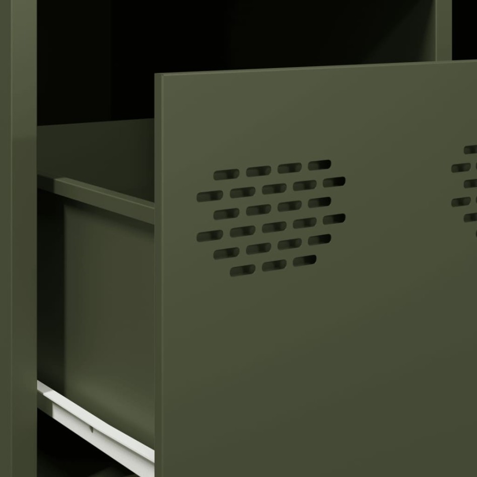 Mueble para TV acero laminado en frío verde oliva 68x50x43,5