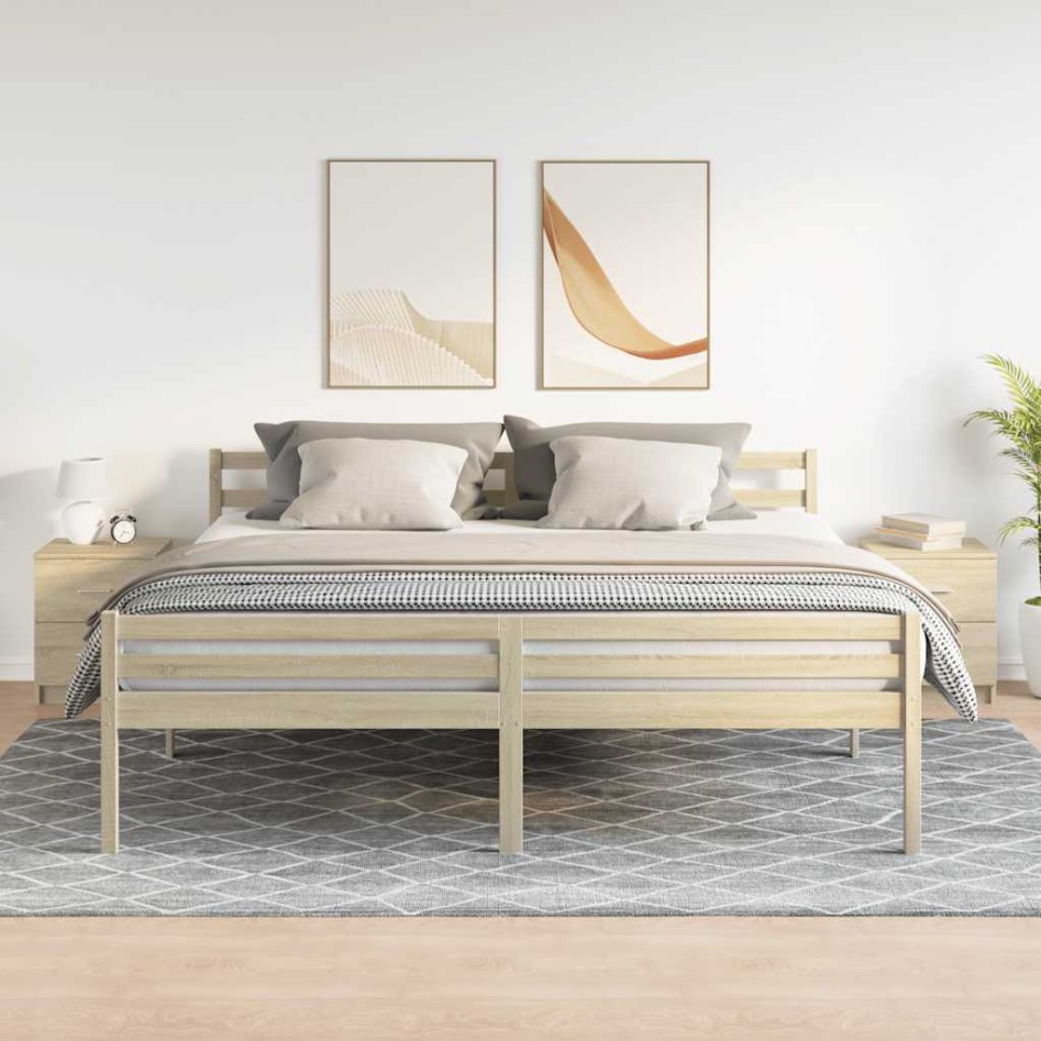 Mesitas de noche 2 uds con 2 cajones roble Sonoma 40x36x50