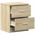 Mesitas de noche 2 uds con 2 cajones roble Sonoma 40x36x50
