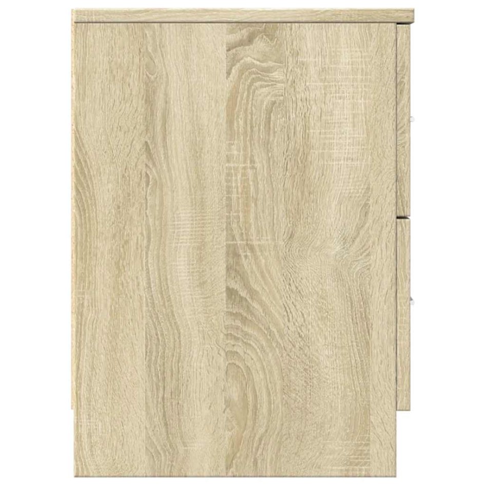 Mesitas de noche 2 uds con 2 cajones roble Sonoma 40x36x50