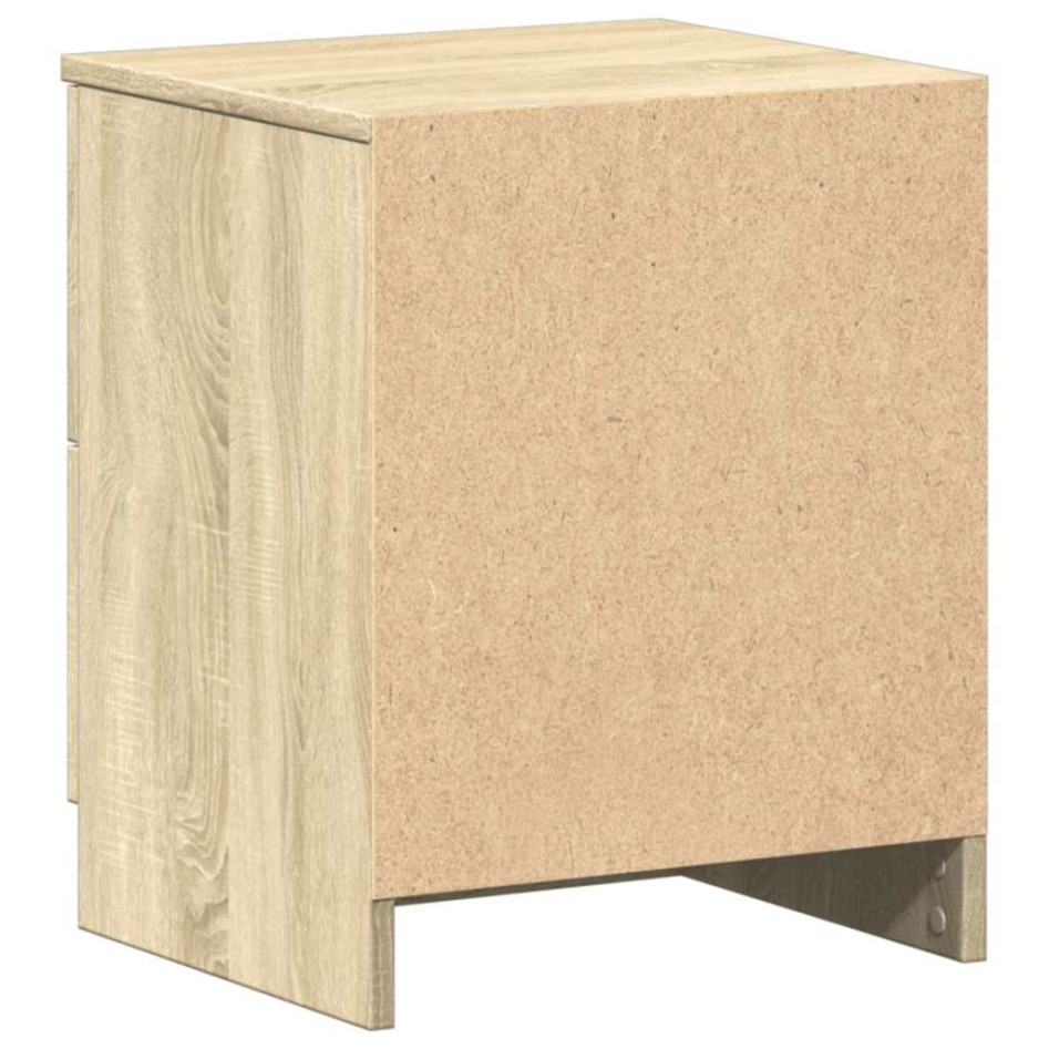 Mesitas de noche 2 uds con 2 cajones roble Sonoma 40x36x50