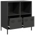 Aparador de acero laminado en frío negro 68x39x73,5