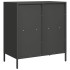 Aparador de acero laminado en frío negro 68x39x73,5