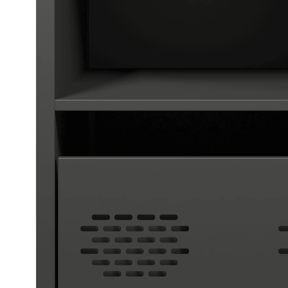 Aparador de acero laminado en frío negro 68x39x73,5