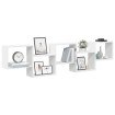 Estante cubo de pared 5 compartimentos madera ingeniería blanco
