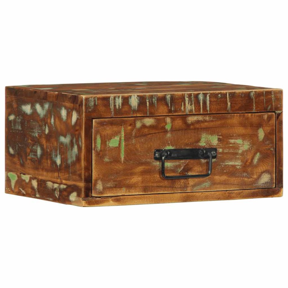 Mesita de noche de pared madera maciza