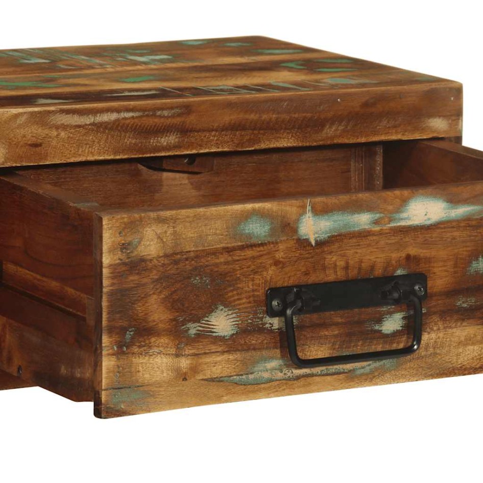 Mesita de noche de pared madera maciza