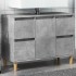 Armario de lavabo madera contrachapada gris hormigón