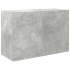 Mueble de pared baño madera ingeniería gris hormigón