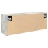 Mueble de pared baño madera ingeniería gris hormigón
