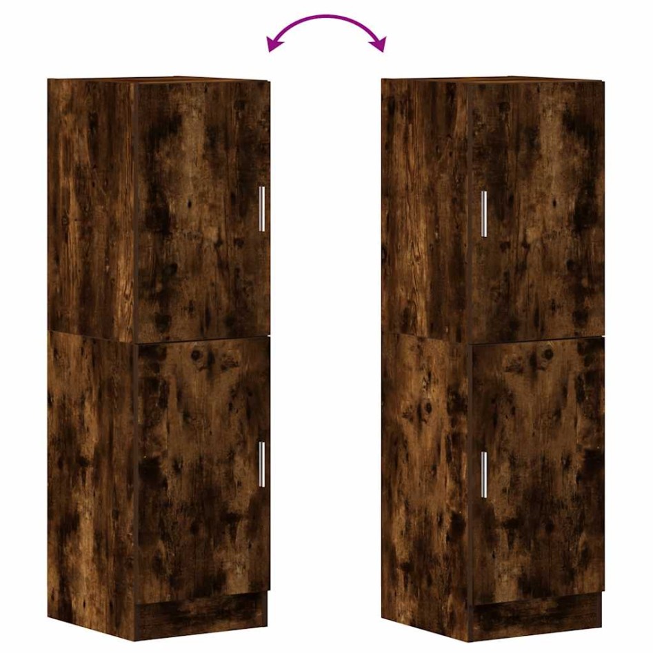 Mueble cocina madera ingeniería roble ahumado 38x41,5x131,5