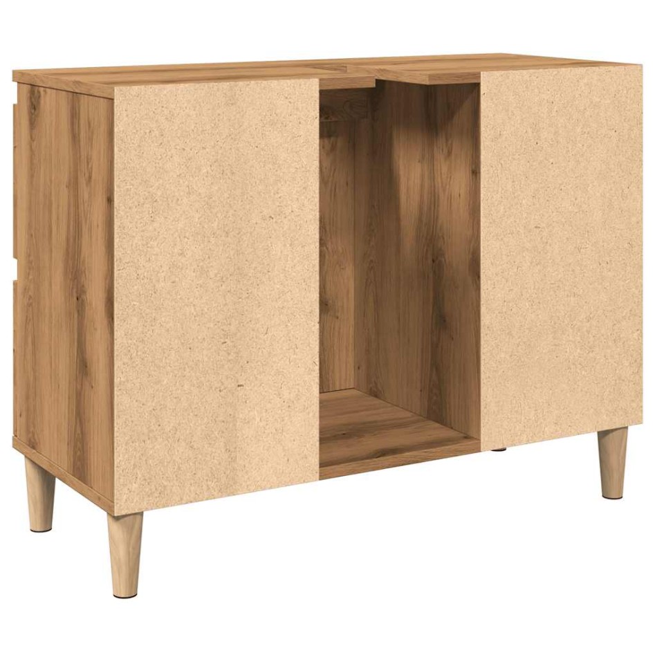 Mueble de lavabo madera ingeniería roble artisan 80x33x60