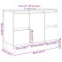 Mueble de lavabo madera ingeniería roble artisan 80x33x60
