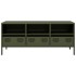 Mueble TV acero laminado en frío verde oliva 101,5x39x43,5