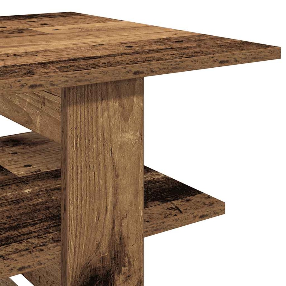Mesa de centro madera ingeniería madera envejecida 102x55x42