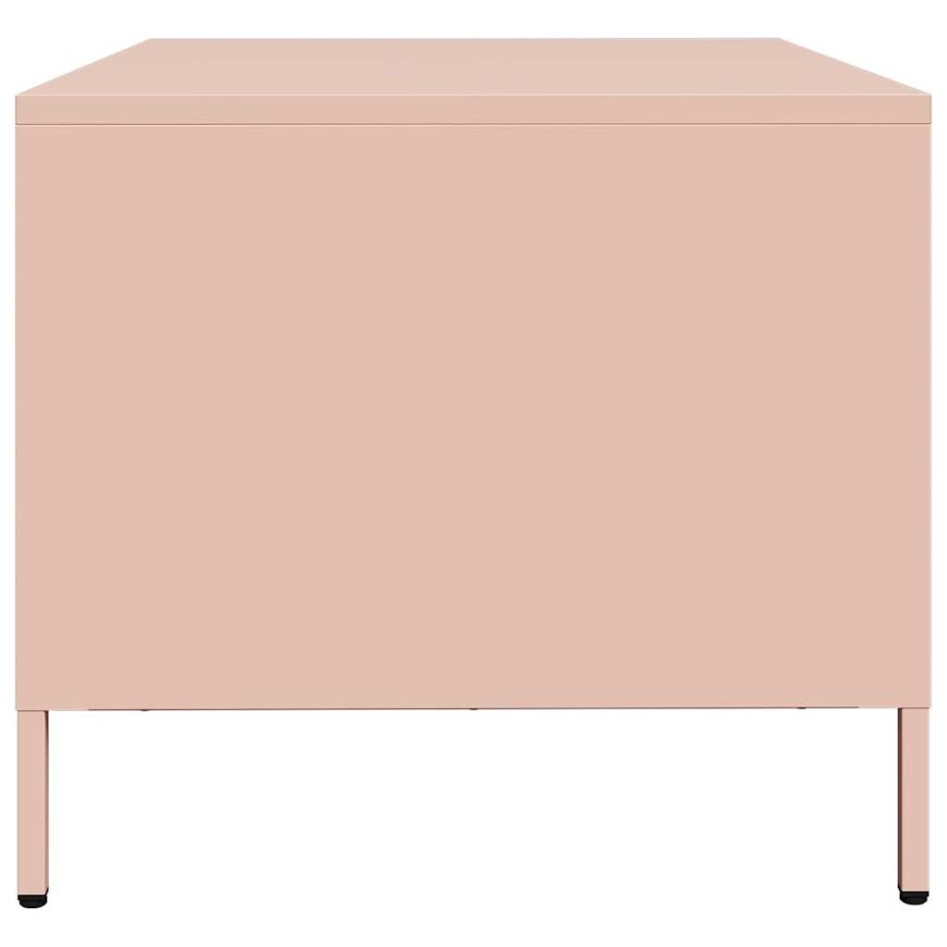 Mesa de centro acero laminado en frío rosa 101,5x50x43,5