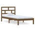 Estructura de cama madera maciza de pino marrón miel 100x200